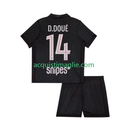 Divisa di Calcio Paris Saint Germain Desire Doue 14 Bambino Quarta 2025/2026